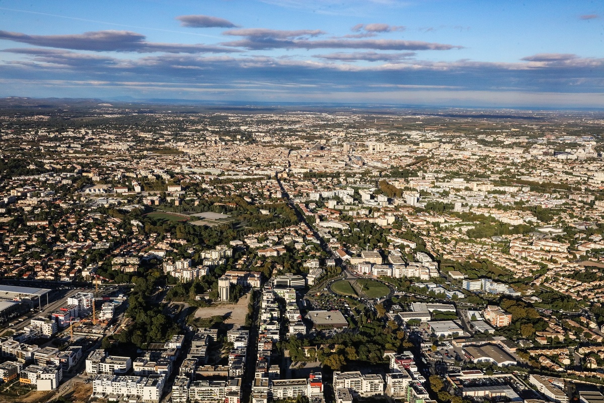 Montpellier vue du ciel
